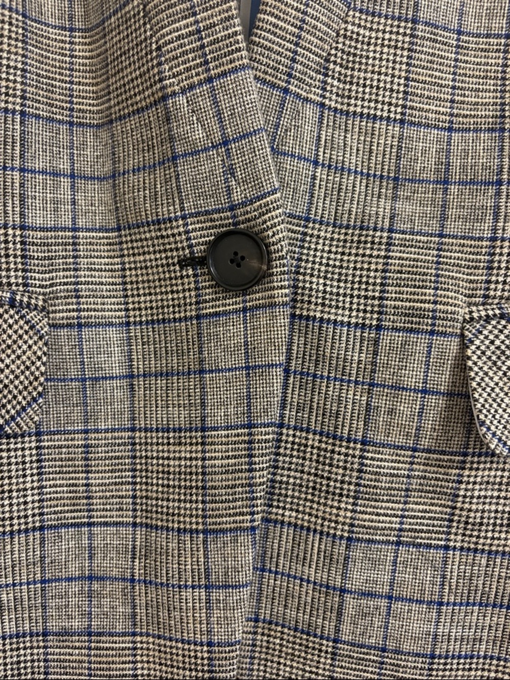Veronica beard Gray Plaid Single-Button Dickey blazer size 12 - Picture 4 of 8